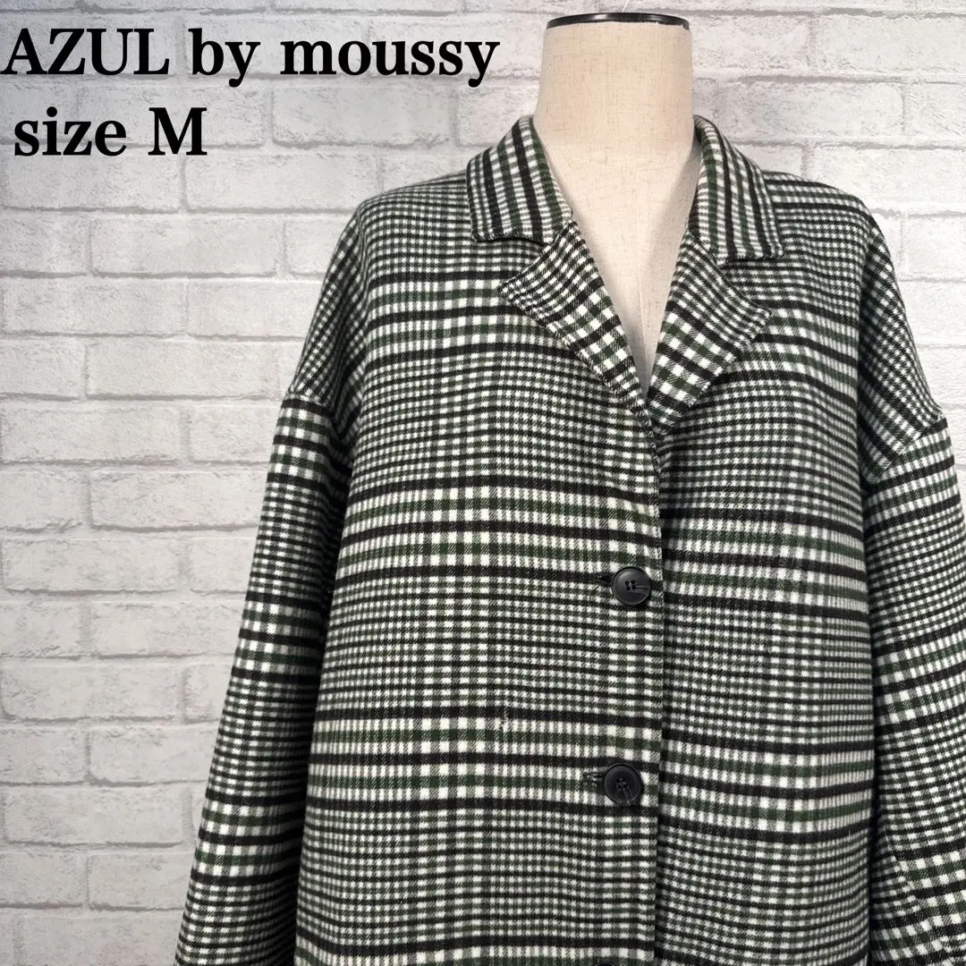 Thumbnail of AZUL by moussy Check Coat M Commuting Office Beautiful Condition