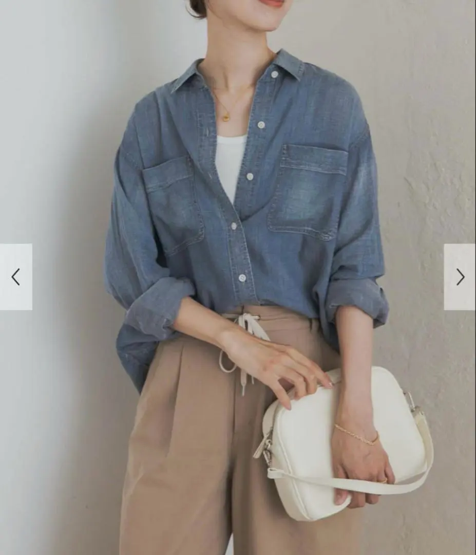 Thumbnail of 【Mercari Same-Day Shipping】New with tags Sheer Denim Shirt Urban Research Doors
