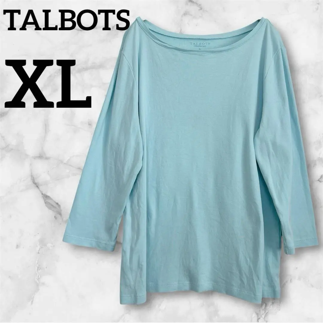 Thumbnail of Rare ✨ TALBOTS 【XL】 Talbots Boat Neck 3/4 Sleeve T-shirt Autumn Wear
