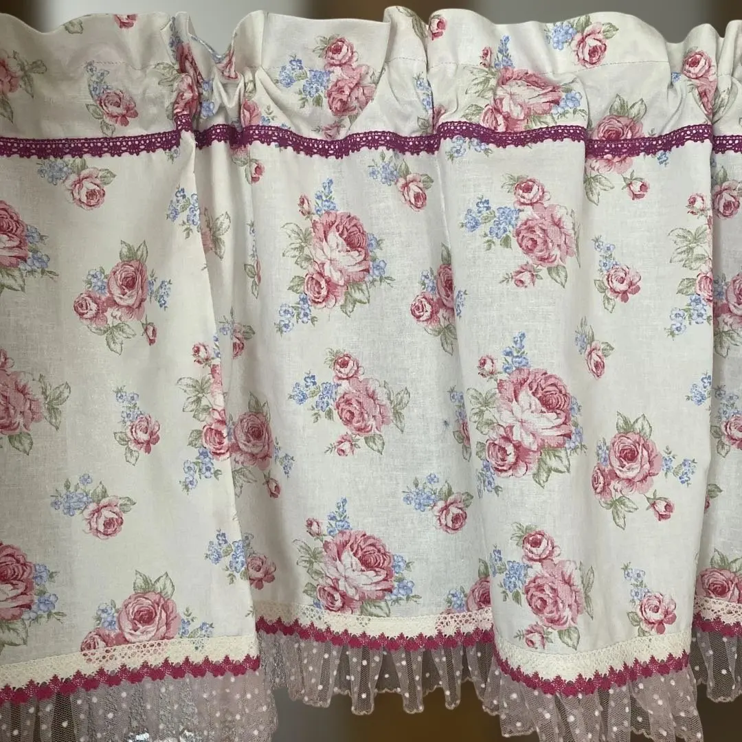 Thumbnail of Handmade Cafe Curtain No. 116 Roses Lace