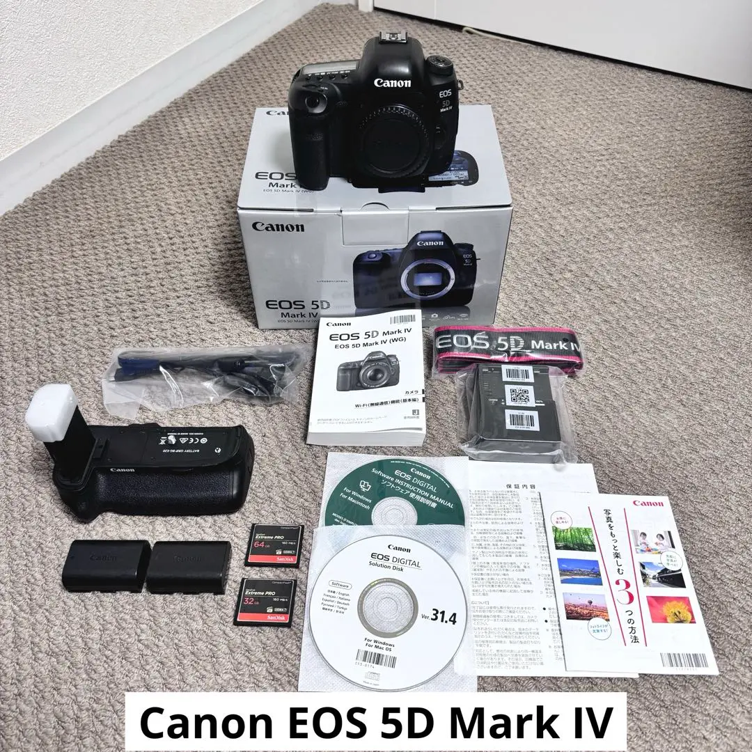 美品Canon EOS 5D Mark IV 本体　バッテリーグリップセット CANON EOS 5D Mark IV シャッター交換+バッテリーグリップ