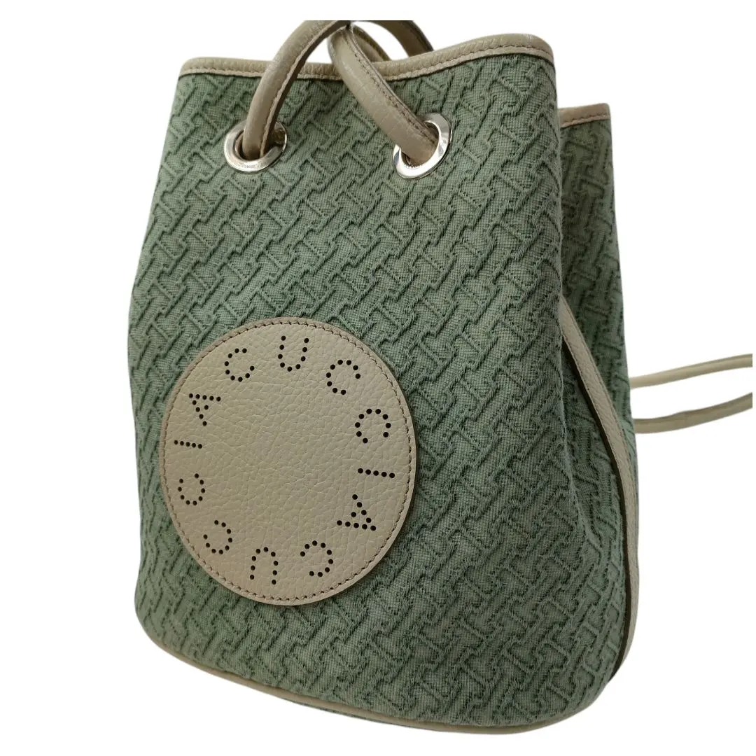 未使用級✨現行 イアクッチ モノグランマ 巾着 ミニポーチ ベージュ 総柄 IACUCCI｜モノグランマ ポーチ JACQUARD/CERVO | Rakuten