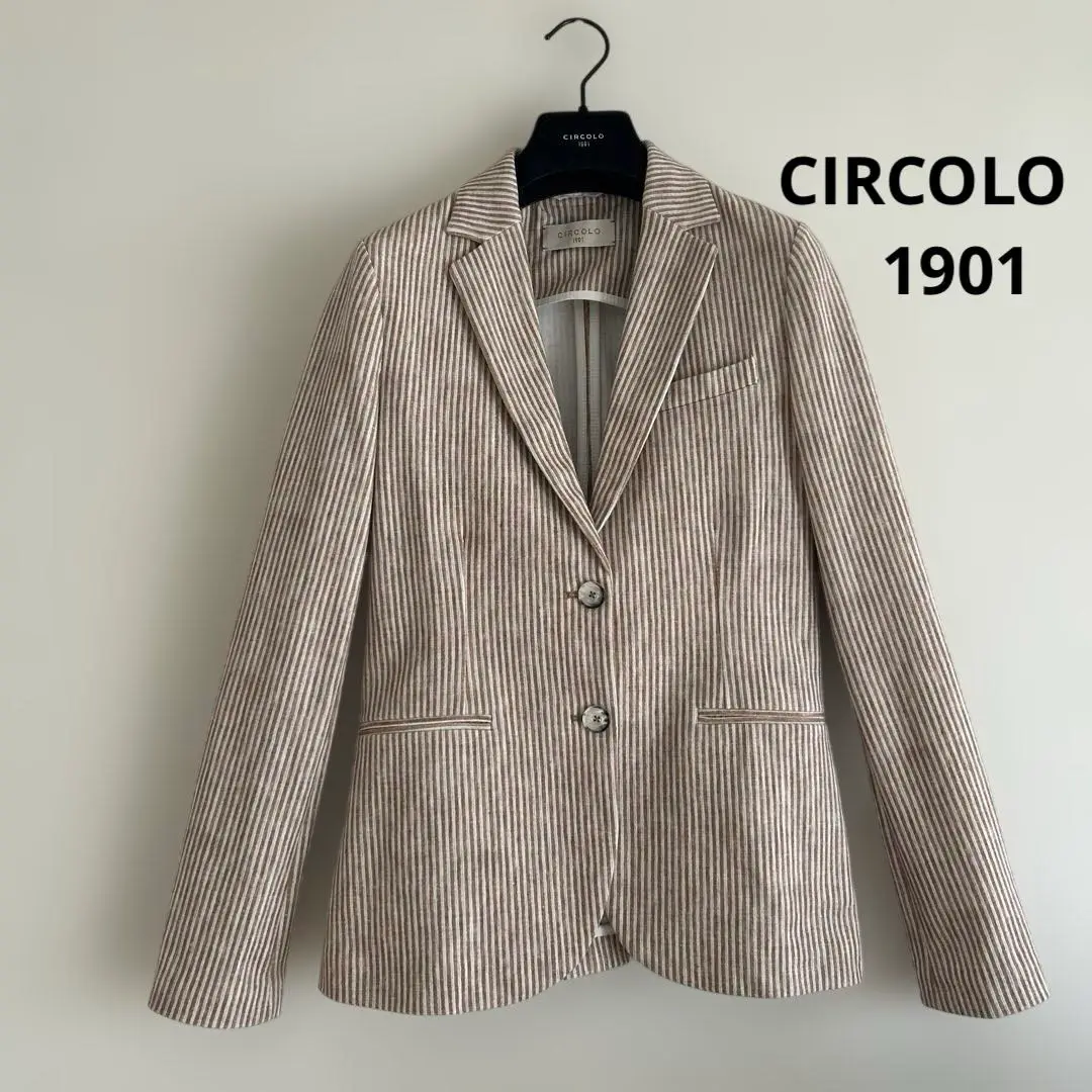 美品✨現行 チルコロ1901 テーラードジャケット Lサイズ レディース SUMMER SALE】CIRCOLO 1901(チルコロ 1901)156110 リネン