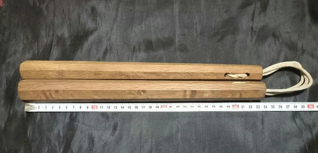 黒檀ヌンチャク・木製八角懐中ヌンチャク　セット 黒檀高級ヌンチャク 八角型 （黒檀ヌンチャク・木製八角懐中