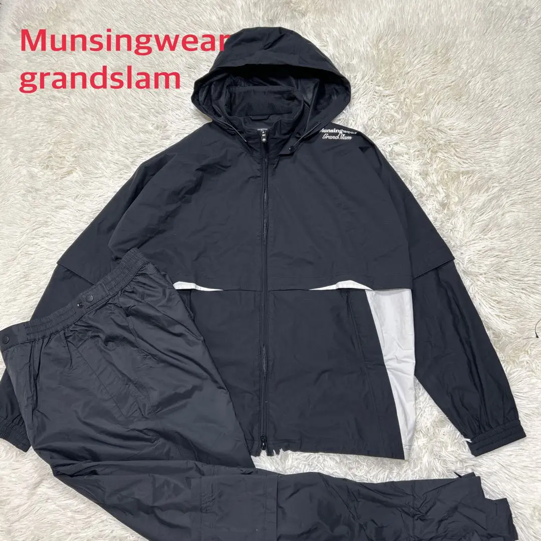 Munsingwear Grand Slam Lサイズ ブラック レインウェア - メルカリ