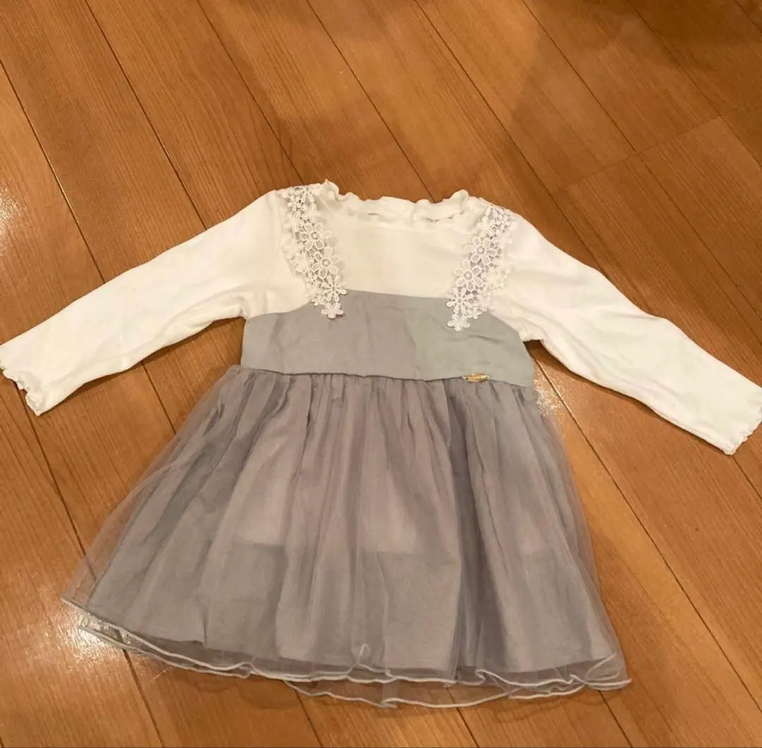 Thumbnail of Petit main lace-decorated dress