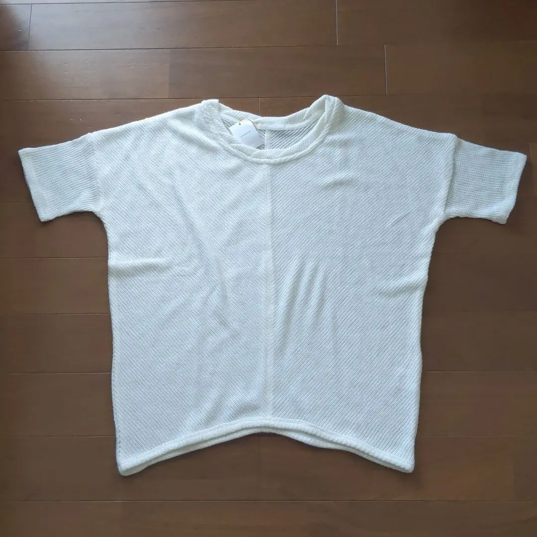 Thumbnail of 【NICE CLAUP】White Short Sleeve Summer Knit - New with Tags