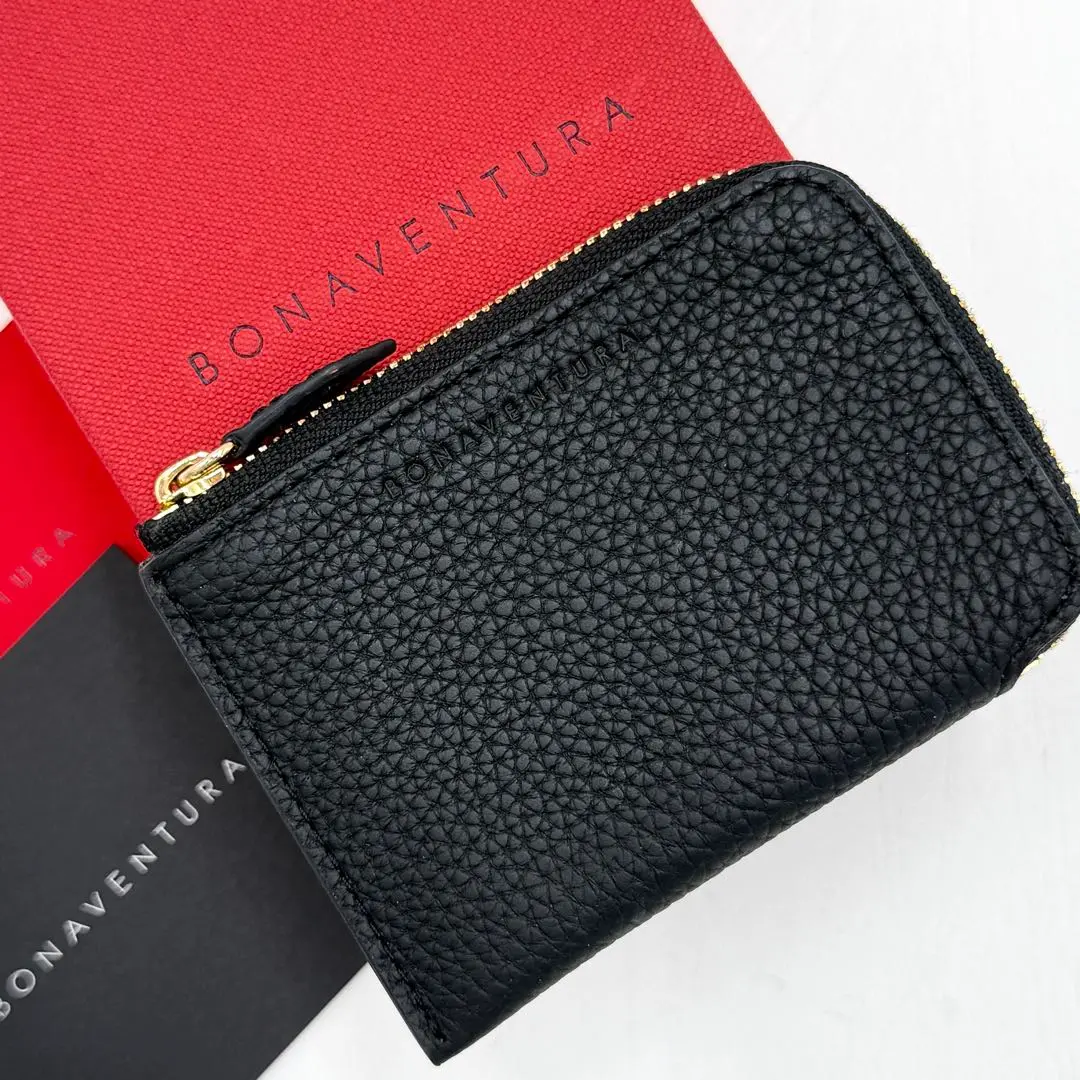 【未使用品】BONAVENTURA 長財布 L字ファスナー ブラック 未使用品】BONAVENTURA 長財布 L字ファスナー ブラック