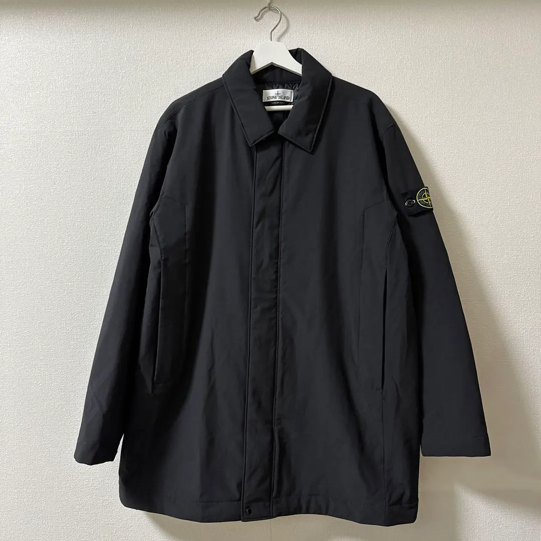STONE ISLAND ステンカラーコート ブラック STONE ISLAND ストーンアイランド ステンカラーコート｜Yahoo
