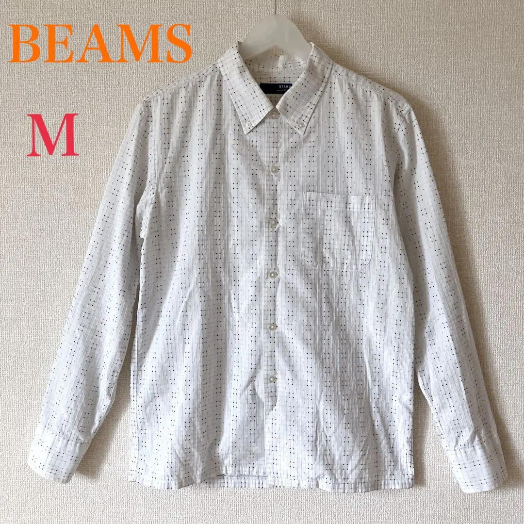 Thumbnail of BEAMS Patterned Dot (Outer) Check (Inner) Long Sleeve Shirt M