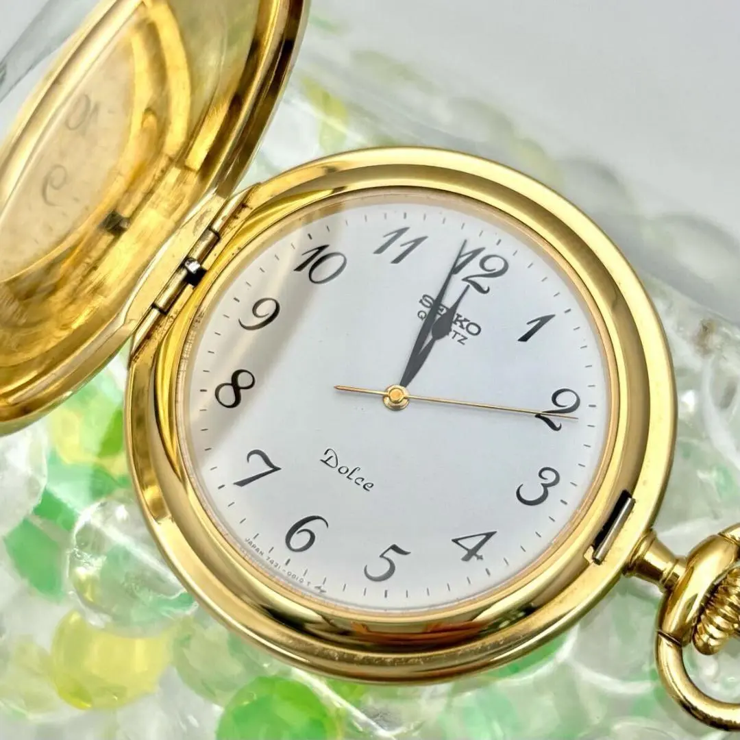 【新品電池】 SEIKO セイコー Dolce ドルチェ 懐中時計 ゴールド Yahoo!オークション -「懐中時計」(ドルチェ) (セイコー)の落札