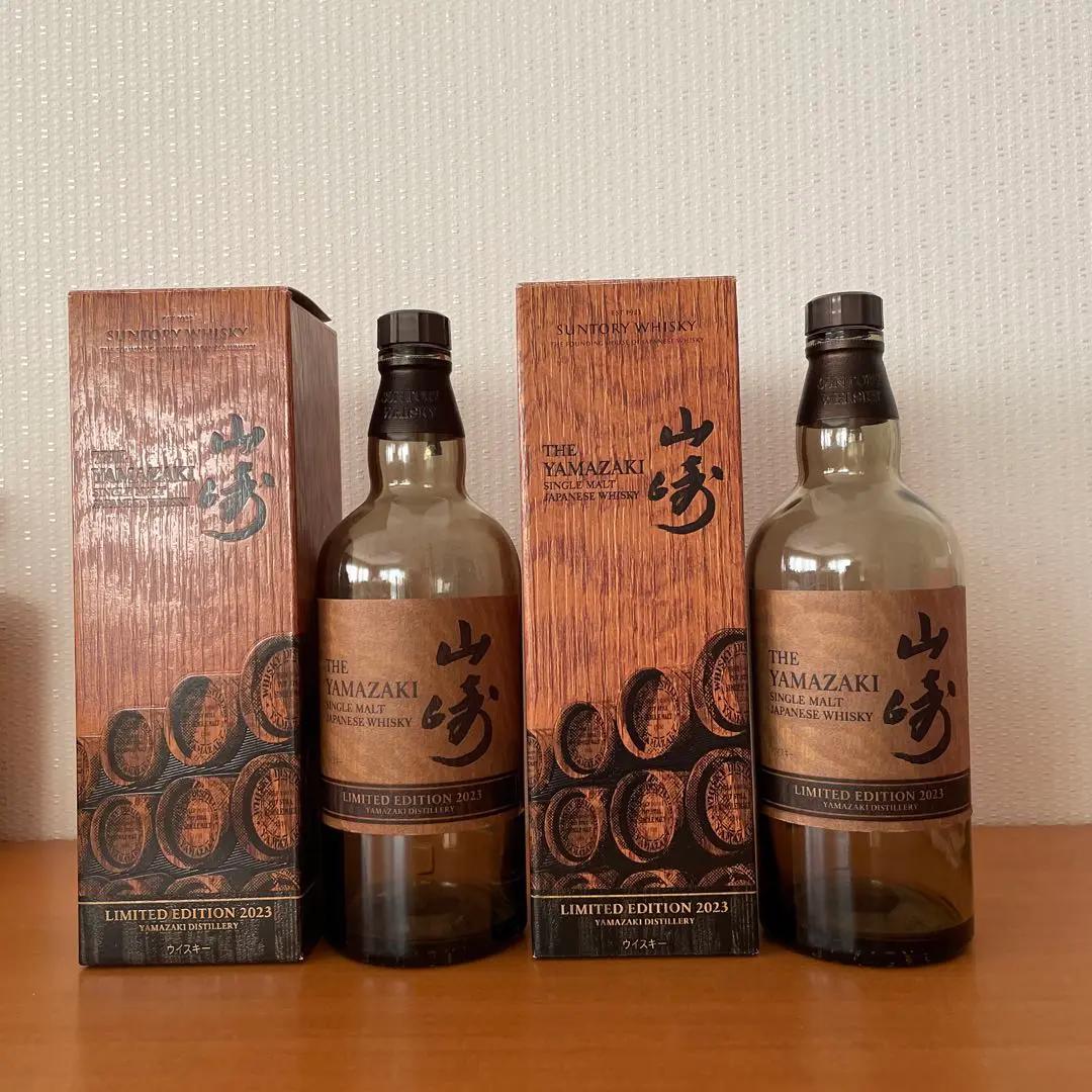 サントリー　ウイスキー　空瓶3本セット　箱付 山崎18年 空き箱・空き瓶3セット 美品 サントリー