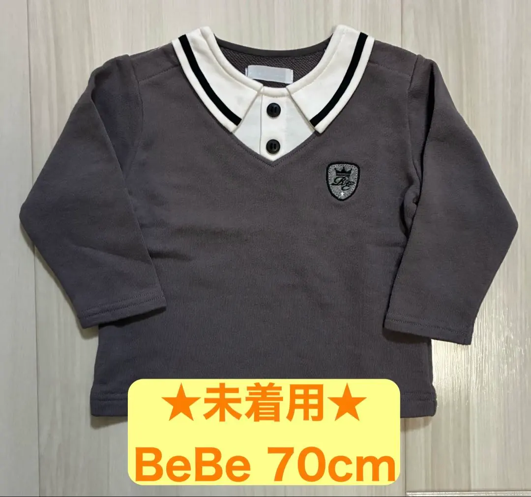 【未使用】BeBe 70cm 長袖 純棉100％ 的縮圖