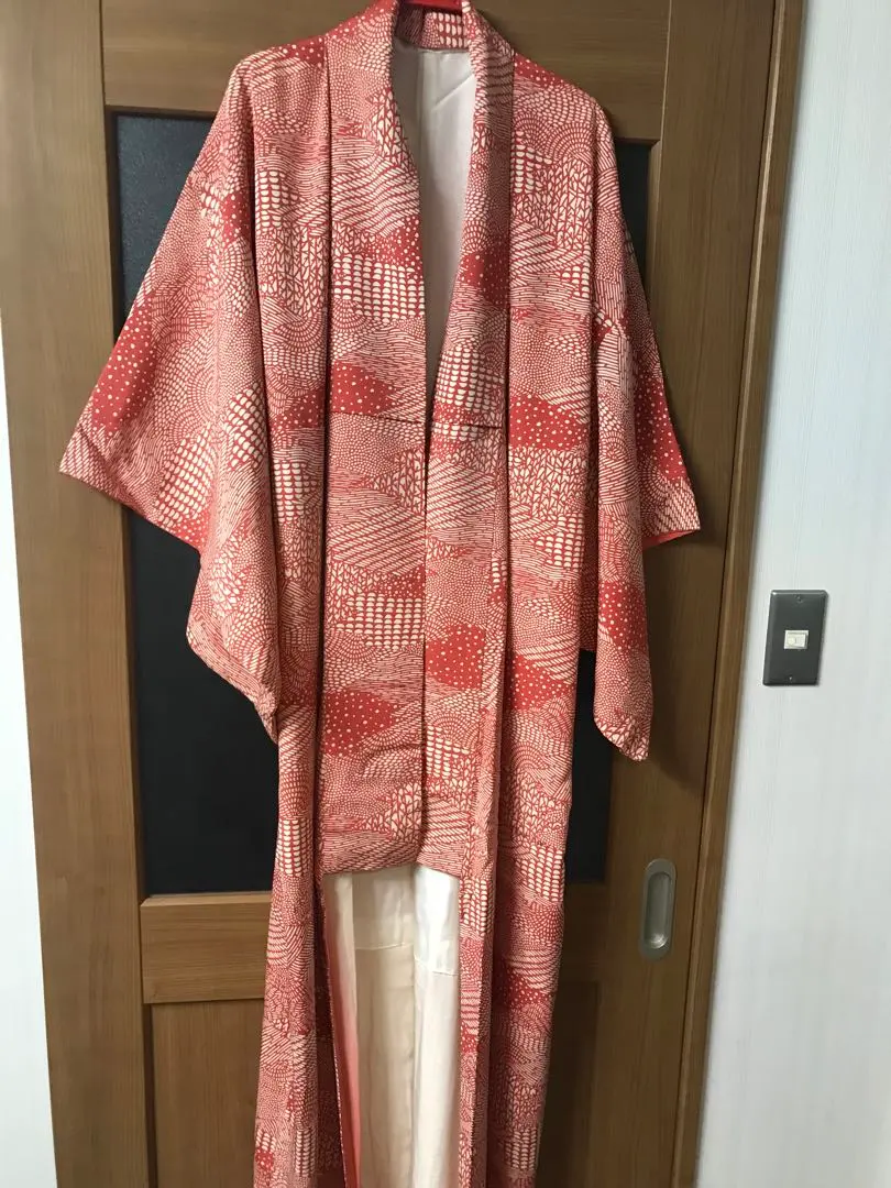 Thumbnail of Unused silk komon, orange color