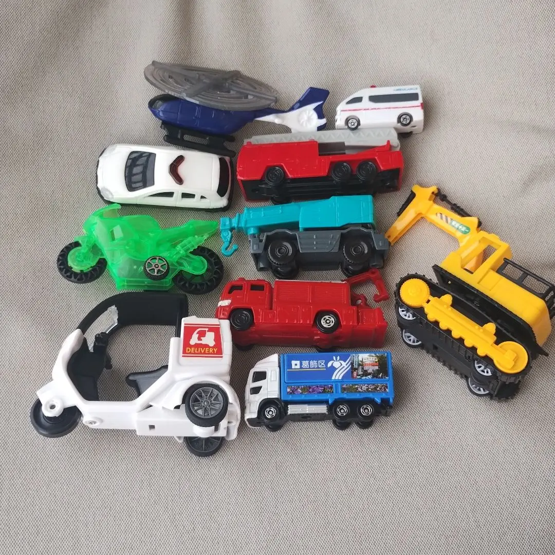 Thumbnail of Mini car set of 10, including delivery cars, construction vehicles, etc.