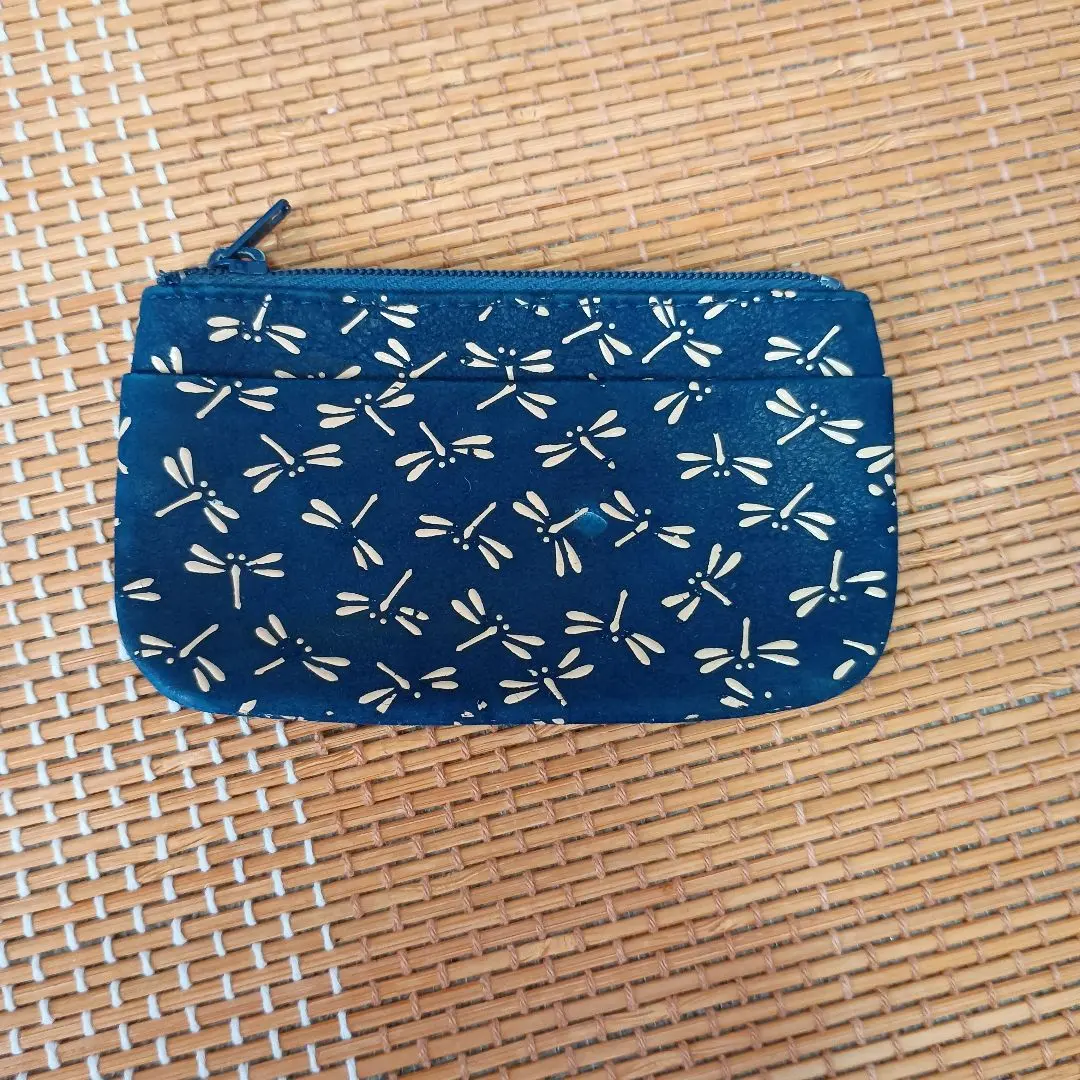 Thumbnail of Koshu Inden Indenya Wallet Coin Case Small Change Purse Dragonfly Pattern Navy