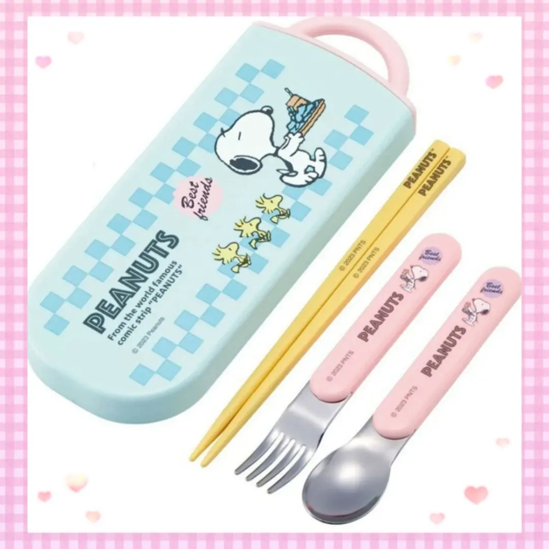 Thumbnail of New, Unused Snoopy Trio Set - Skater Cutlery