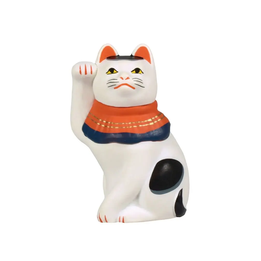 古い 土人形 招き猫 今戸焼？ 民芸 郷土人形 古道具 アンティーク 土人形］古型今戸人形／丸〆小判猫 - 旅猫雑貨店オンライン ｜ 通販