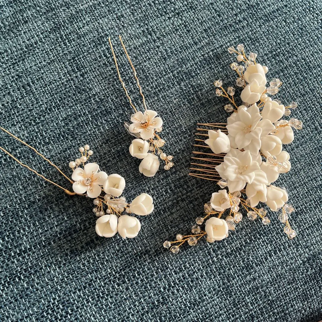 Thumbnail of Bridal Hair Accessories Headpiece 3-Piece Set