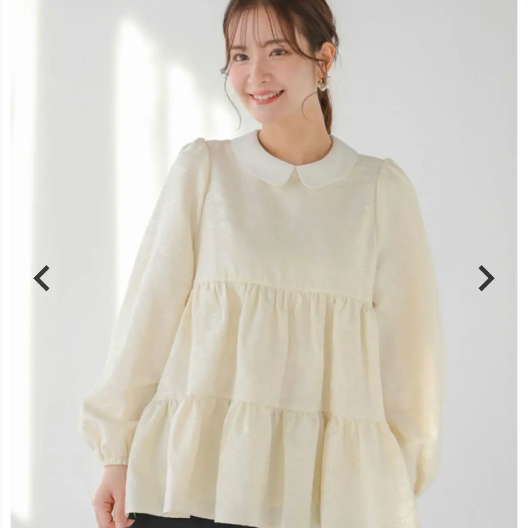 Thumbnail of Fitmore Spring Jacquard Tiered Top