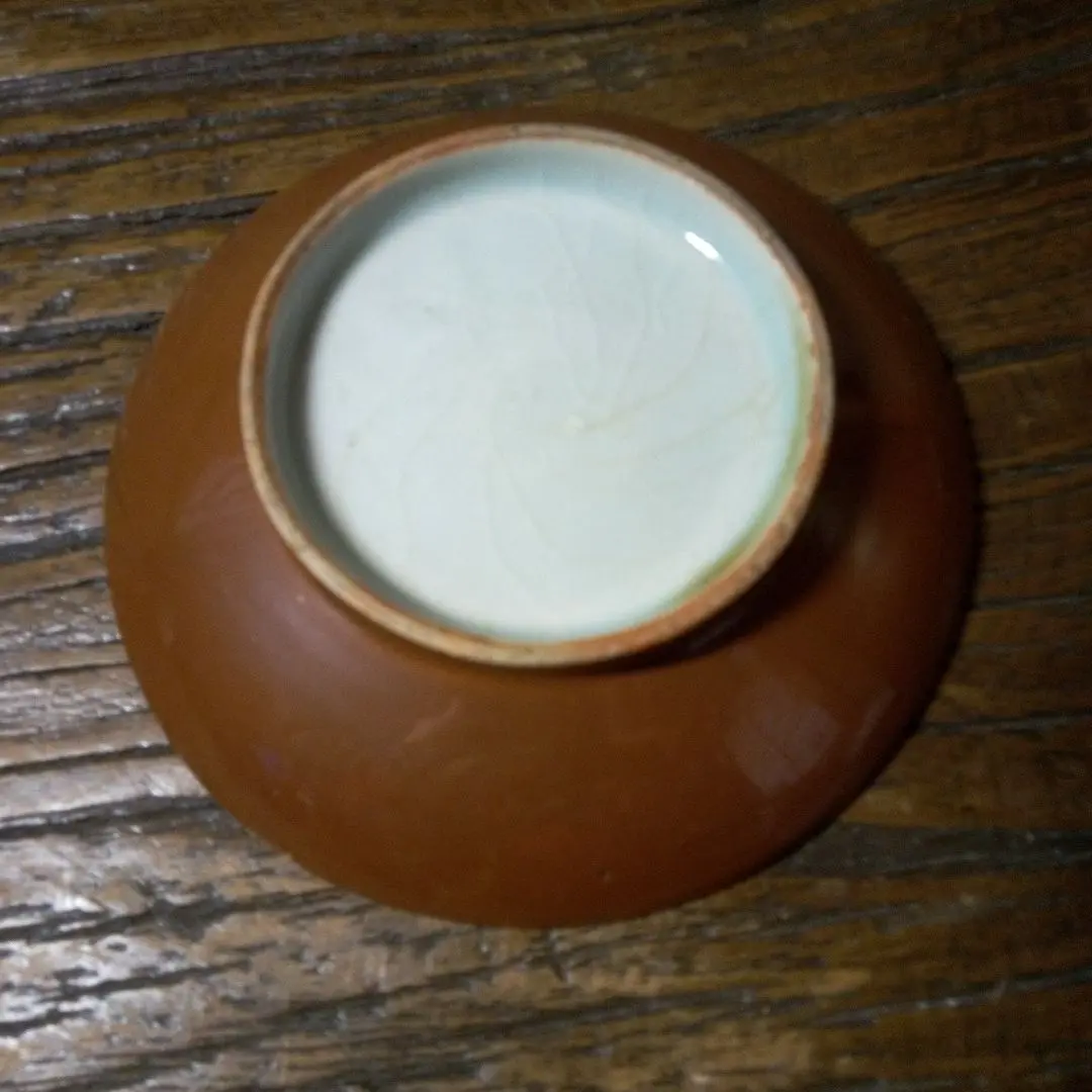 陶片 吸坂手の盃台 割高台刳貫ぐい呑（兼田昌尚）Hagi Sake Cup（Masanao Kaneta