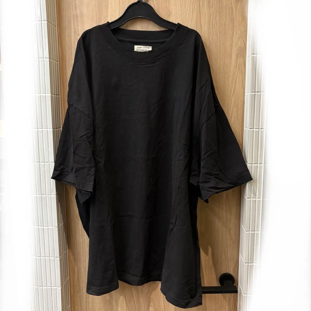 Thumbnail of GENERAL PANTS CO. Big Size Plain Black T-shirt - Vintage Shop Purchase