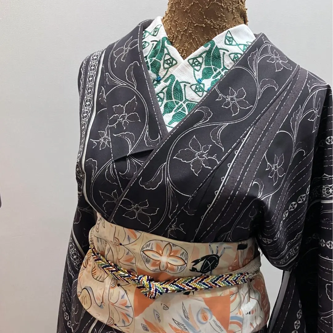 No.3615 小紋 洗える着物　ハナエモリ 反物 着物　未仕立 新品未使用 楽天市場】洗える着物 セミオーダー付き 反物 単品 ハナエモリ