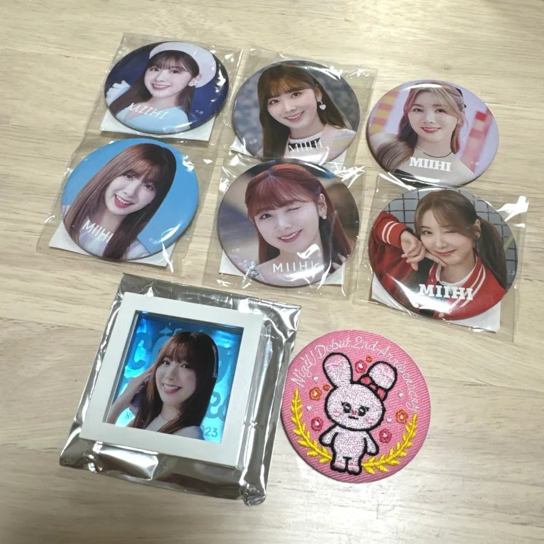 Thumbnail of NiziU Miihi - Pyon Pyon - Embroidered Can Badges - Bundle