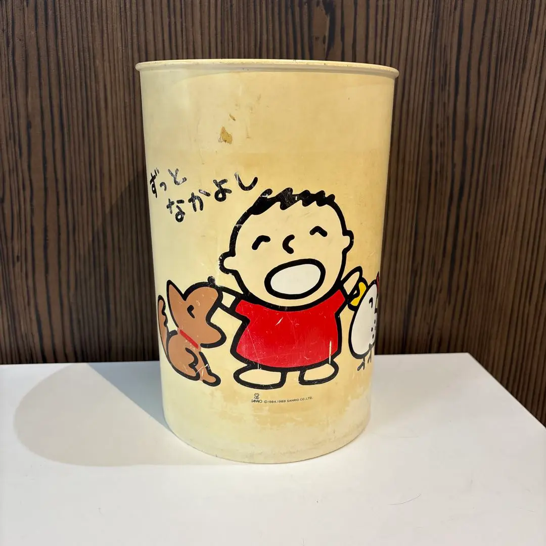 サンリオ みんなのたあ坊 缶ゴミ箱 下敷き メモ ペンケース 定規 鉛筆 レトロ サンリオ みんなのたあ坊 缶ゴミ箱 下敷き メモ ペンケース 定規
