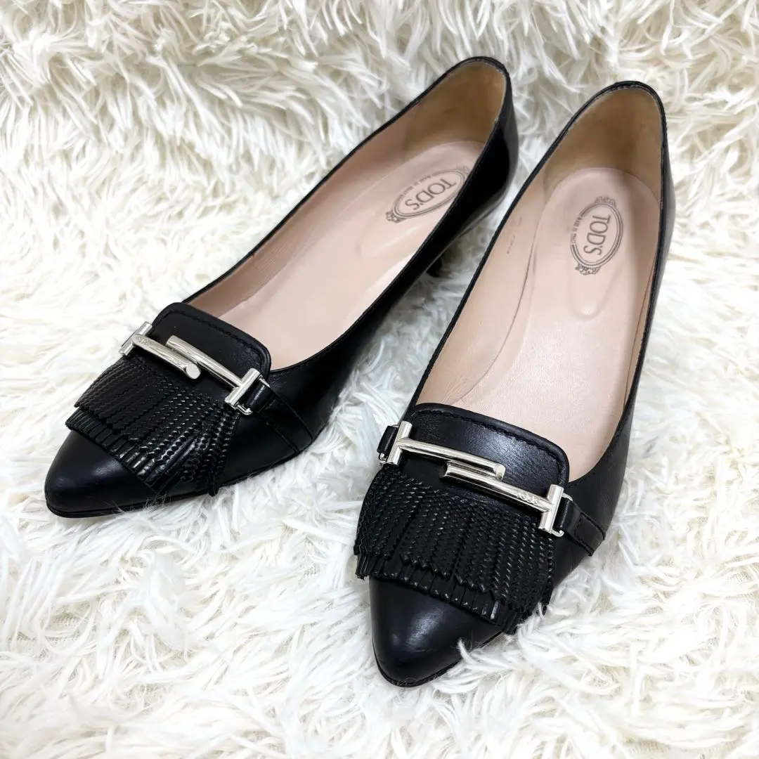 極美品　TOD'S トッズ　本革　スエード　太ヒール　パンプス　25cm 黒 ウィメンズ パンプス：ハイヒール - トッズ公式サイト