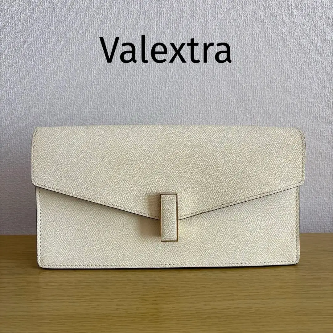 最終価格ヴァレクストラ　イジィデ　ポシェット　ホワイト Valextra ヴァレクストラ イジィデ ポシェット 2WAY ショルダー