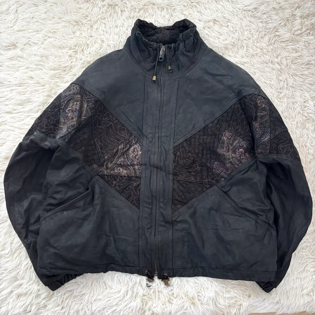 Thumbnail of [Extremely Rare] Leather Blouson Jacket y2k Suede Panel L Size