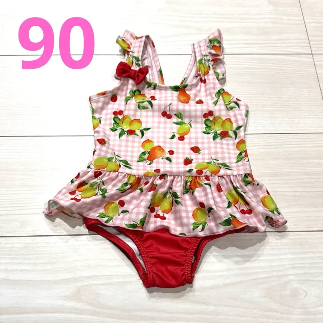 Thumbnail of Baby Swimsuit Ruffle Fruit Pattern 90cm