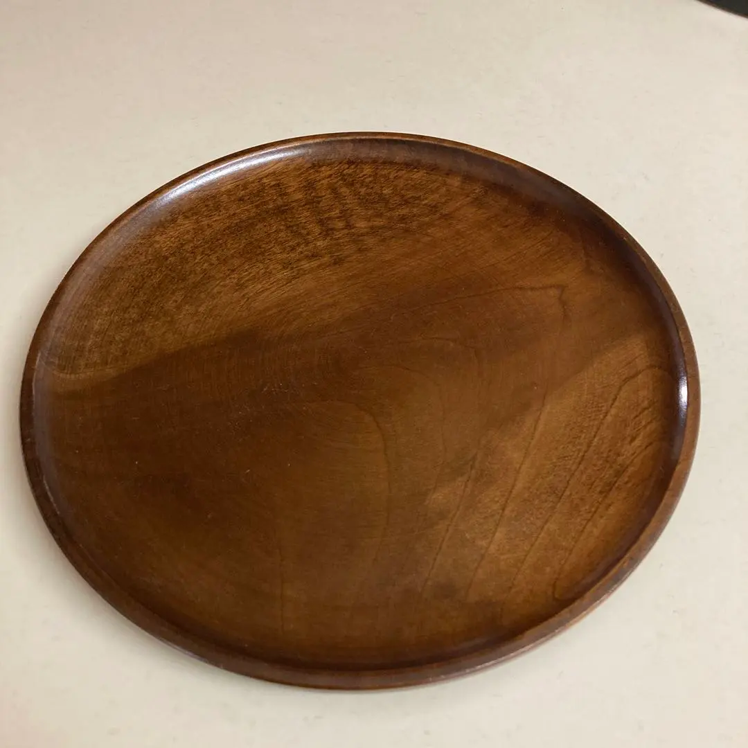 Thumbnail of Wooden Round Plate Brown 24cm