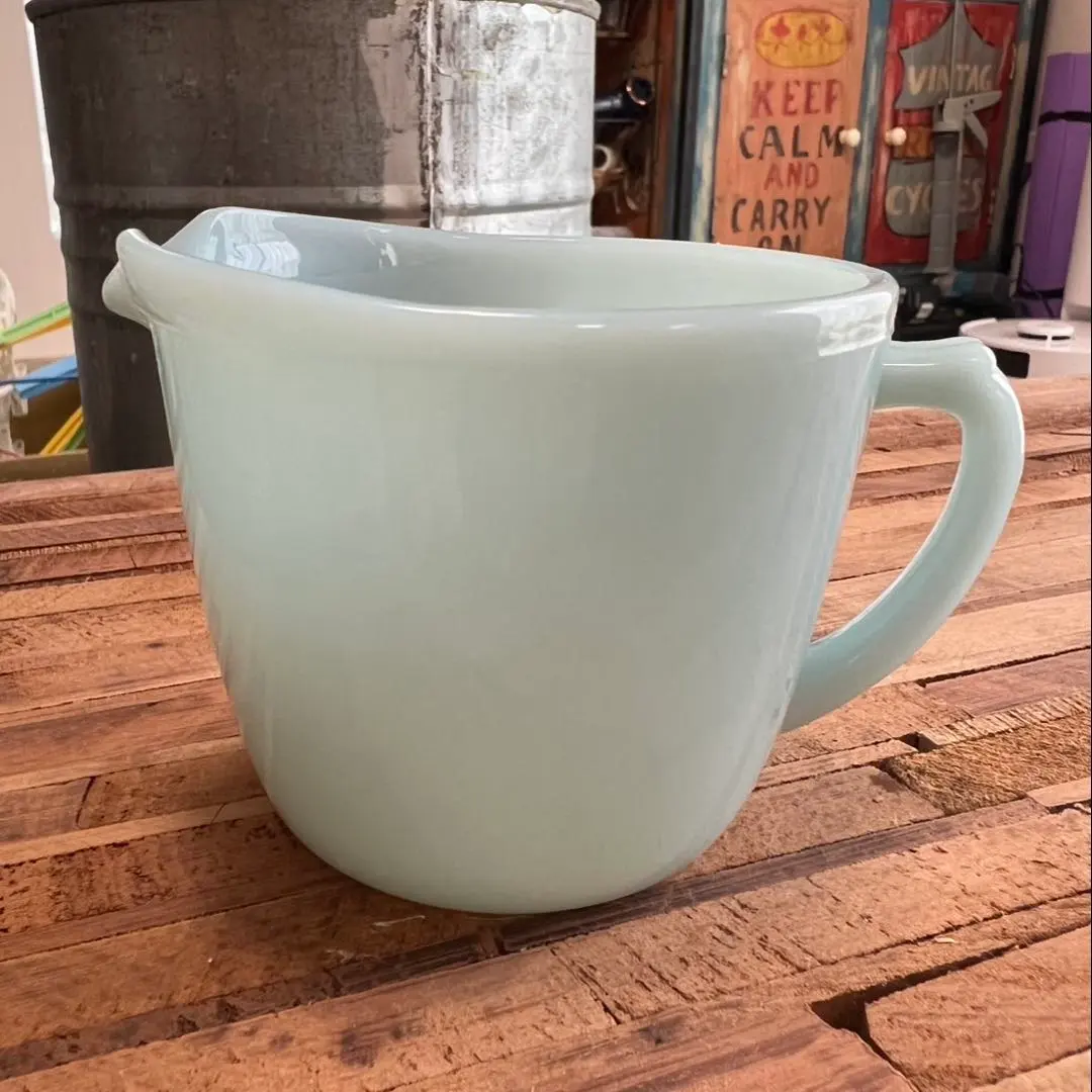 Thumbnail of Fire King Mug Turquoise Blue D Handle Creamer