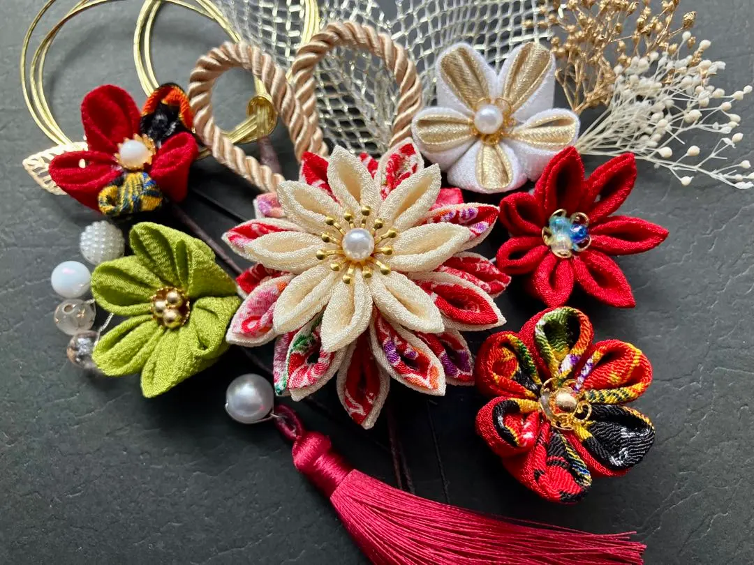 成人式 結婚典禮 七五三 髮飾 頭飾 頭飾配件 的縮圖