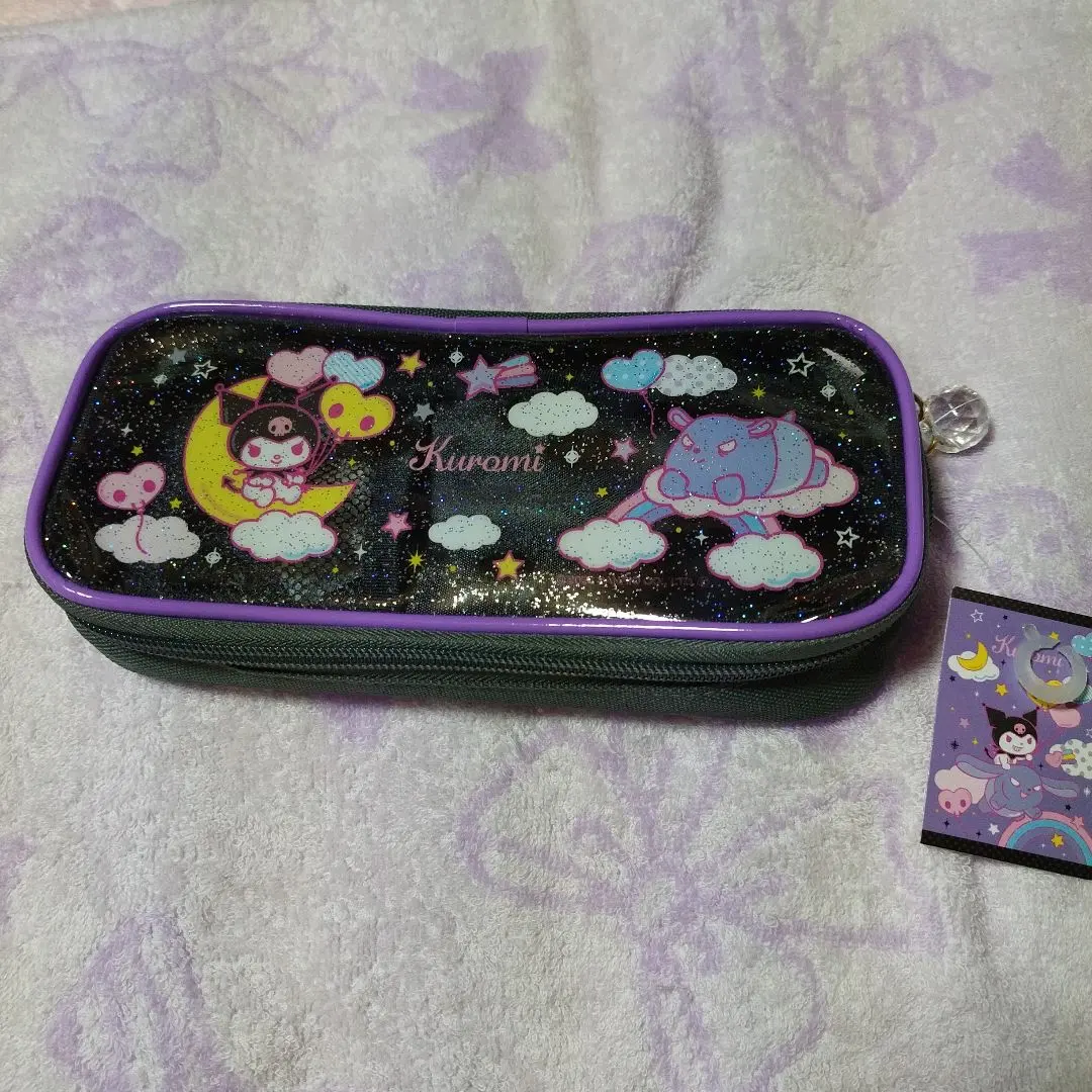 酷洛米 拉鏈圓筒筆袋 透明 的縮圖