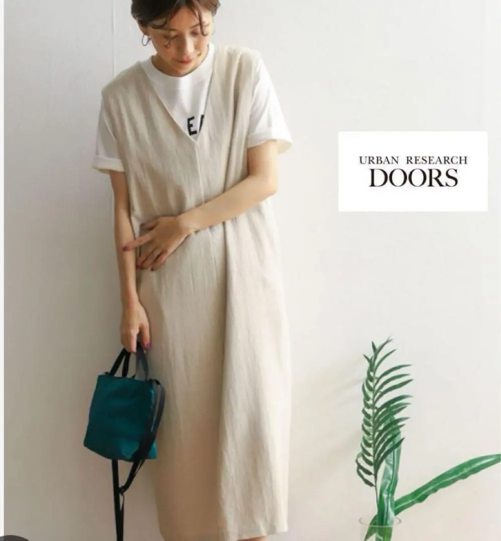 Thumbnail of URBAN RESEARCH DOORS / Linen Cotton Jumper Skirt - M