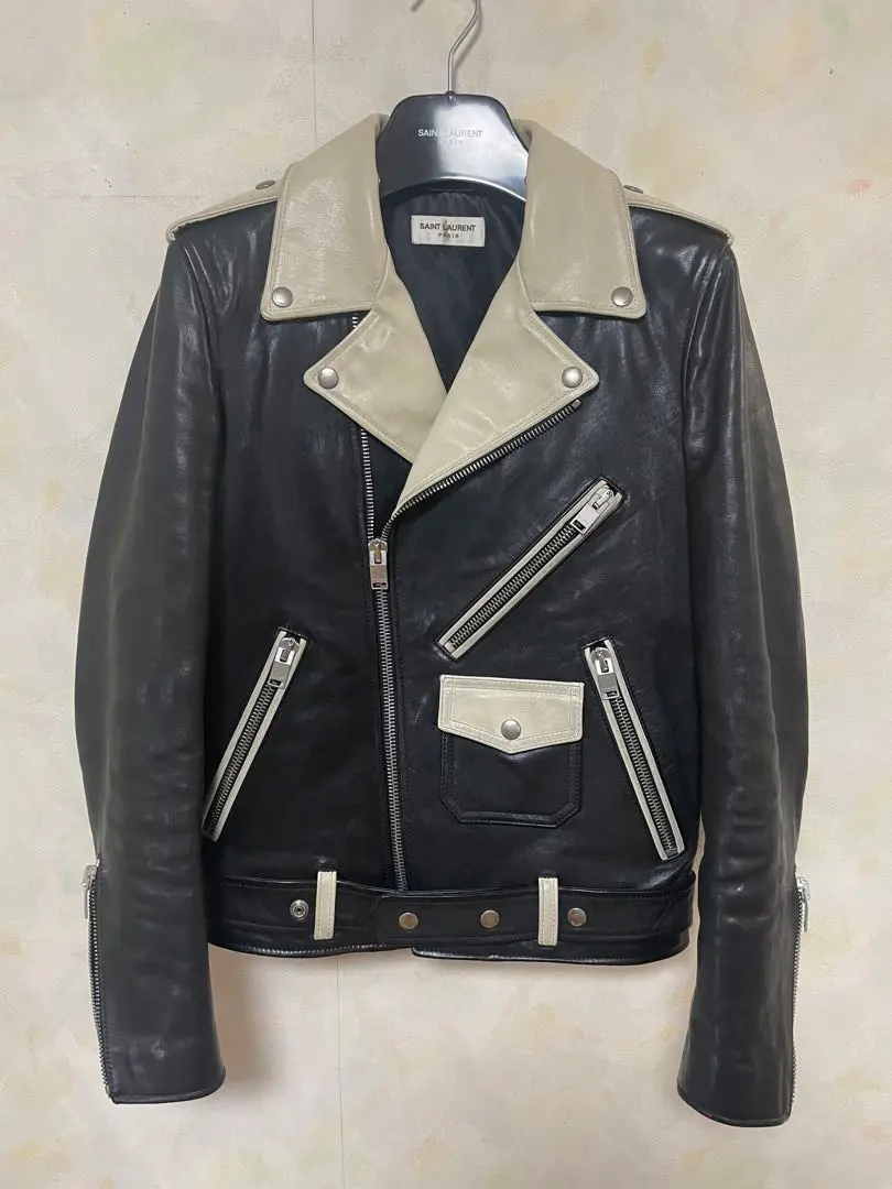 国内正規品　SAINT LAURENT 14AW バイカラーライダース46 2025年最新】サンローラン ライダース バイカラーの人気アイテム