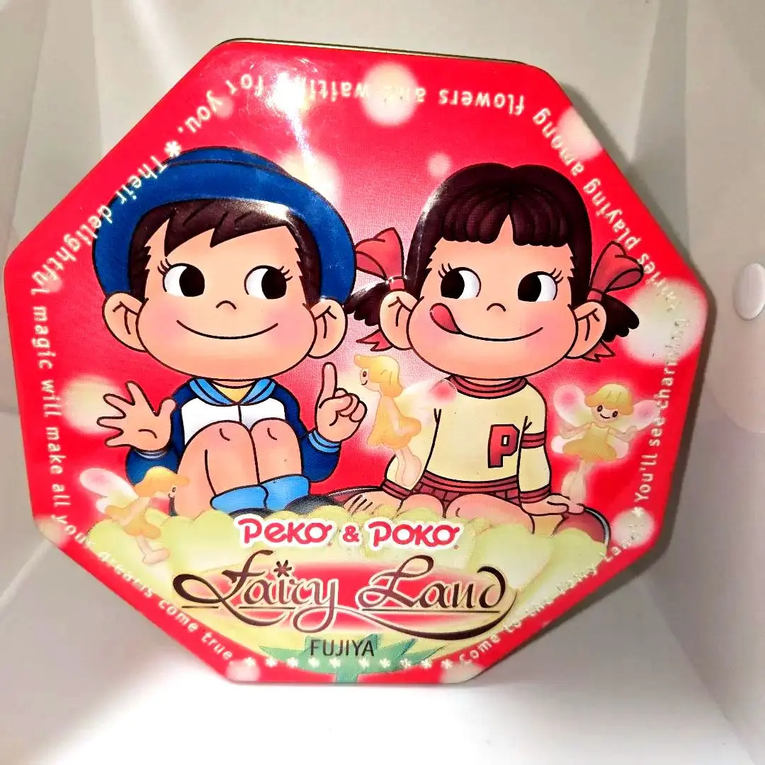 不二家　ペコちゃん　お菓子缶　レトロ　フェアリーランドS 8個セット 不二家 ペコちゃん お菓子缶 レトロ フェアリーランドS 8個