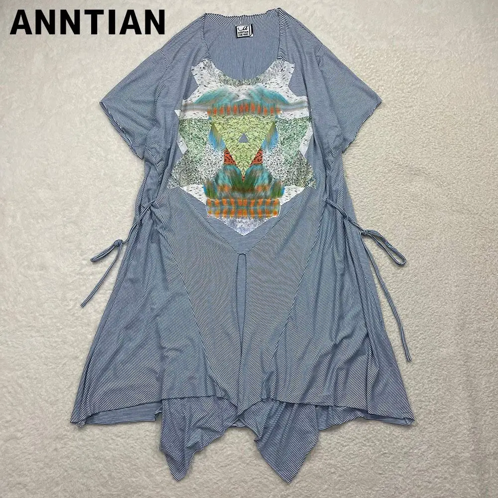 ANNTIAN アンティアン シルク 総柄 変形ワンピース ANNTIAN アンティアン シルク 総柄 変形ワンピース（シルク