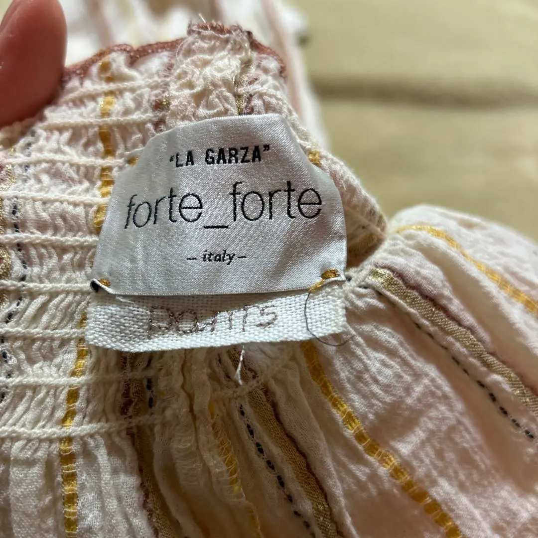 forte forte ◾️パンツ◾️新品未使用 フォルテフォルテ FORTE FORTE ワイドパンツ タック ジップ