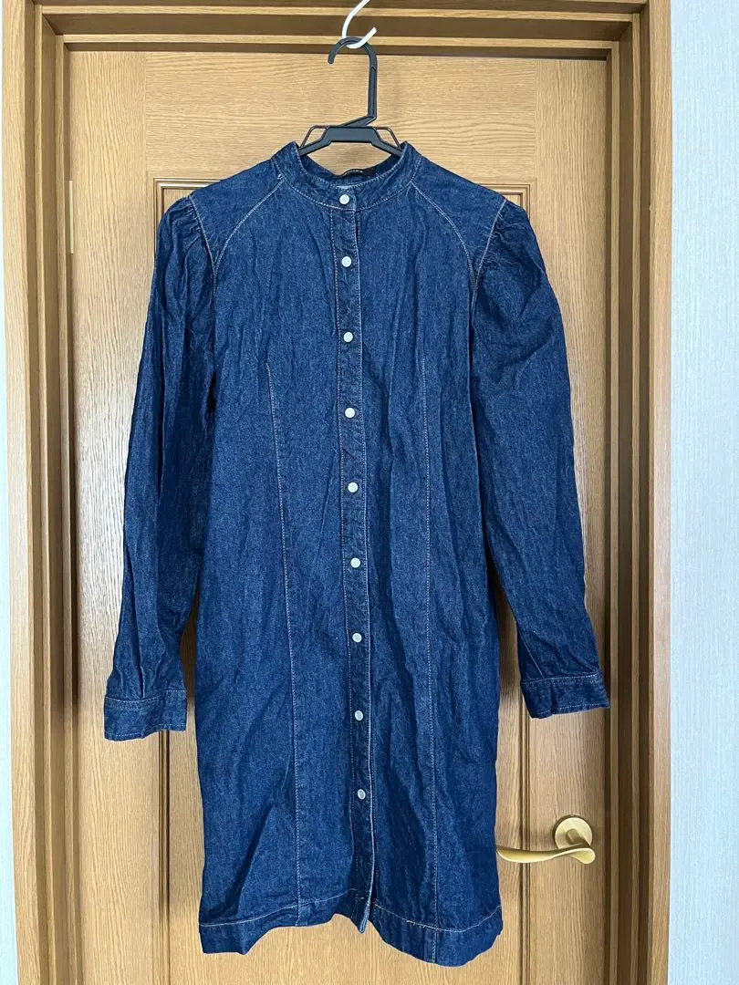 Thumbnail of JEANASIS Shirt Dress Midi Denim Long Sleeve F Navy
