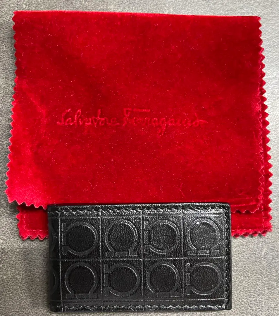 値下げ　サルヴァトーレフェラガモ　マネークリップ FERRAGAMO フェラガモ マネークリップ/2つ折り財布 メンズ