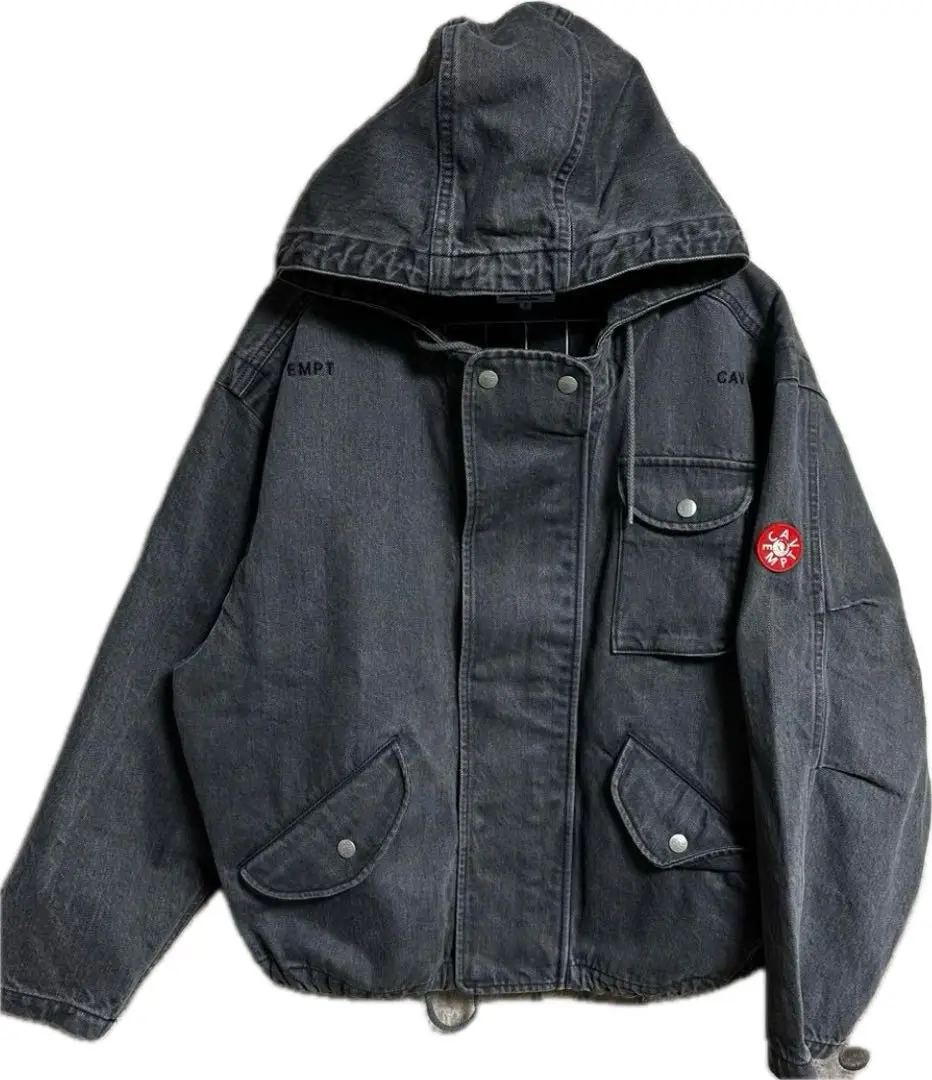 ジャケット・アウター C.E cavempt INTERSPERSED C.E DENIM PARKA C.E / シーイー | BLEACHED DENIM PARKA - Indigo | 通販 - 正規