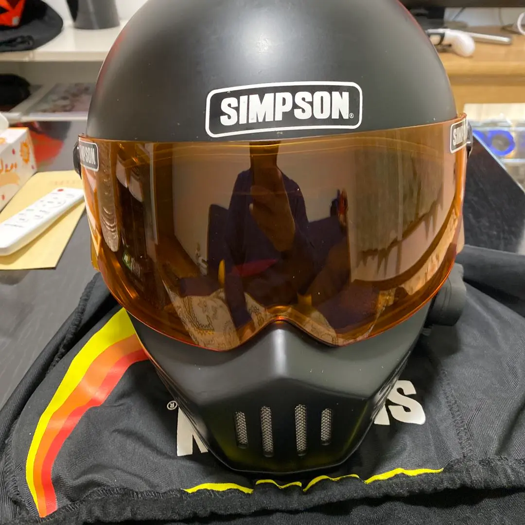 【中古品】SIMPSON　SB13　ガンメタ　59cm　シールド2種類付き 中古品】SIMPSONSB13ガンメタ59cmシールド2種類付き