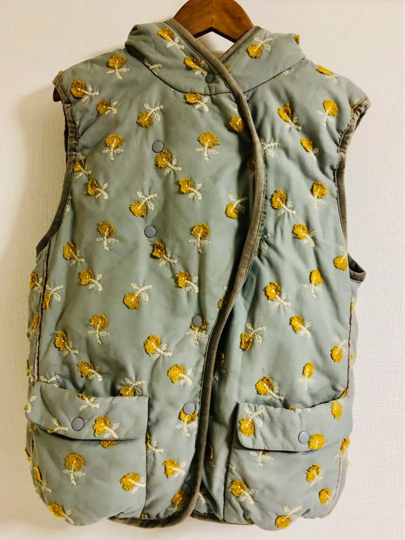 mina perhonen(ミナペルホネン) foot path ニットベスト ボアベスト レディース   中古 古着 0724 ミナペルホネン mina perhonen foot path ニットベスト
