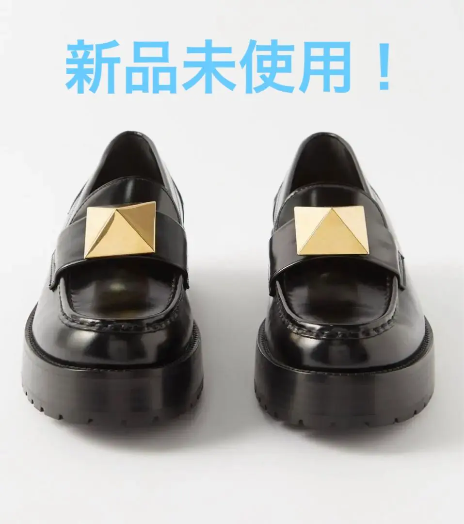 valentino garavani - Valentino ゴールドレザー ローファー新品
