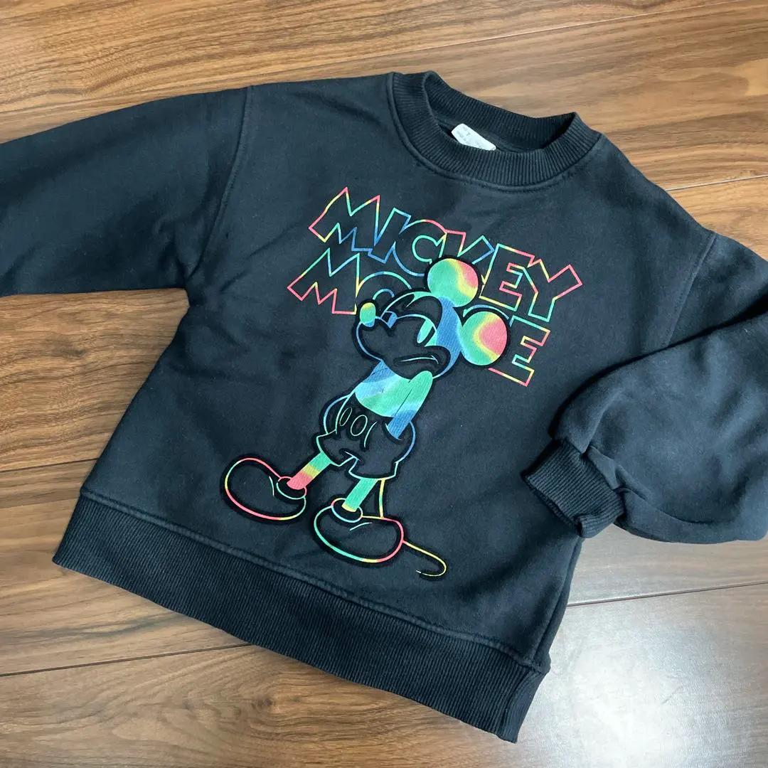 ZARA KIDS 米奇老鼠 黑色 內刷毛運動衫 尺寸122 的縮圖