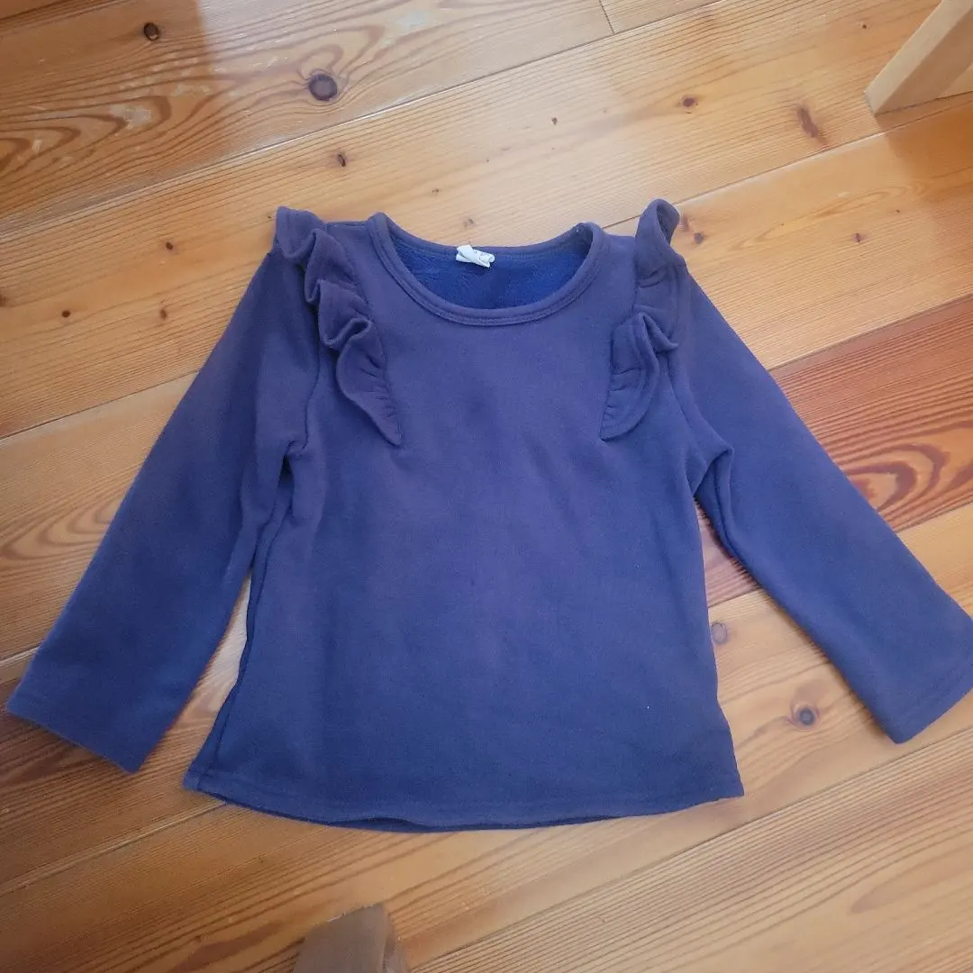Thumbnail of Bee des Bee Fleece-lined Sweatshirt Navy with Frills